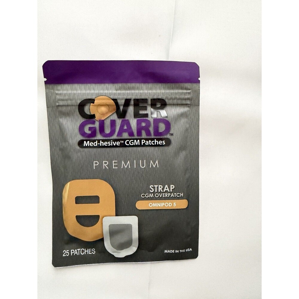 Cover Guard CGM Patches Omnipod 5 Medhesive 25 Patches Tan Color NEW Made in USA